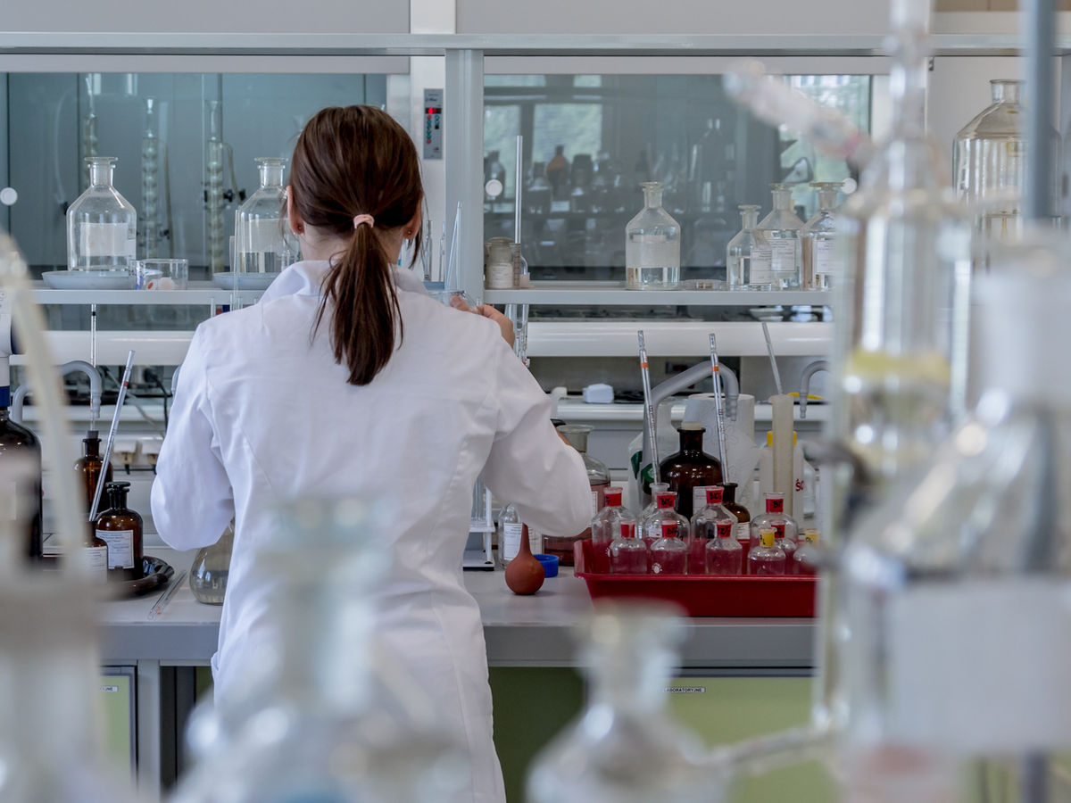 Laboratory technician at work